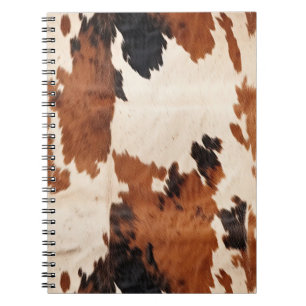 Cuaderno Piel de vaca blanco negro marrón occidental