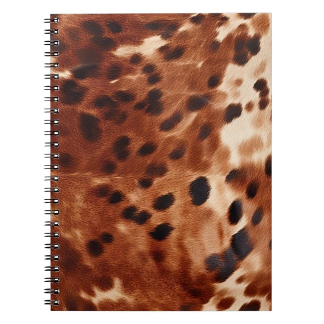 Cuaderno Piel de vaca de animales blancos y negros de occid (Frente)