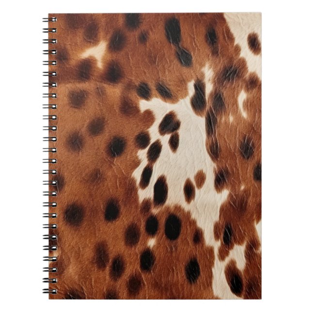 Cuaderno Piel de vaca de Cowboy Black de Brown Occidental (Frente)