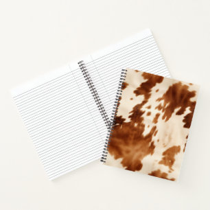 Cuaderno Piel de vaca de Crema Marrón Occidental