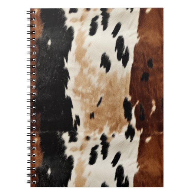 Cuaderno Piel de vaca de crema marrón occidental (Frente)