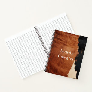 Cuaderno Piel de vaca de Faux Black Southwest de Brown