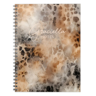 Cuaderno Piel de vaca de Leopardo País Impresión de animale