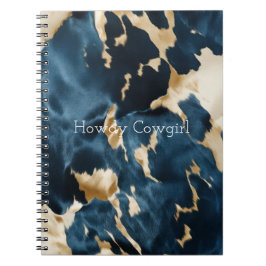 Cuaderno Piel de vaca de oro de Blue Brown