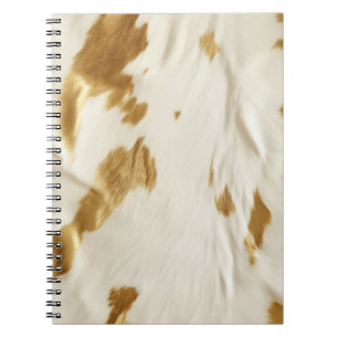 Cuaderno Piel de vaca dorado blanco del suroeste