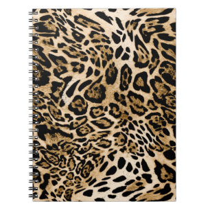 Cuaderno Piel leopardo africana: Textura animal sin mar