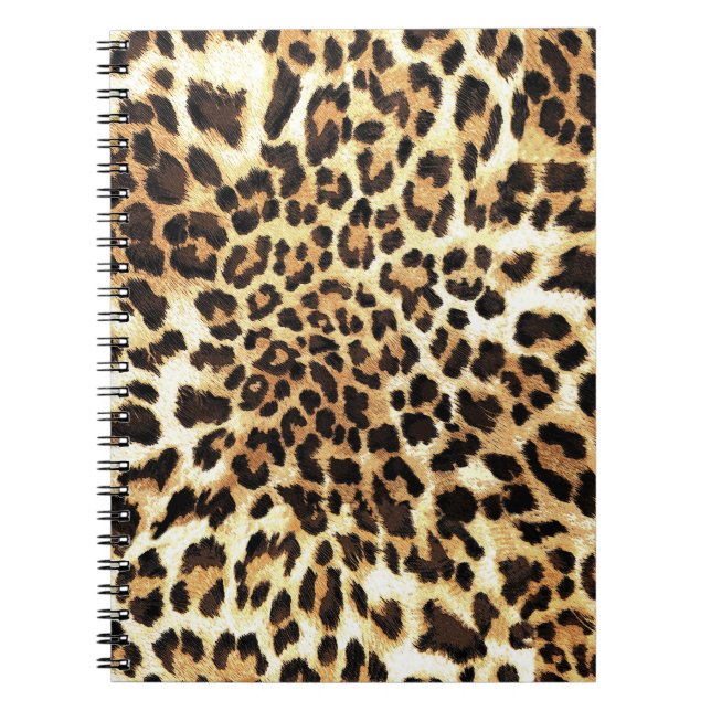 Cuaderno Piel leopardo, diseño de patrones impecable. (Frente)