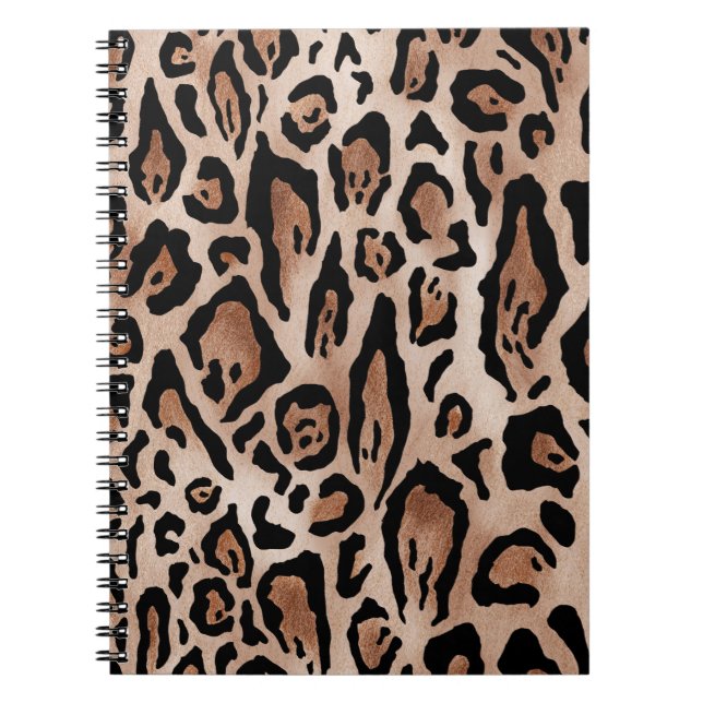 Cuaderno Piel leopardo: patrón sin costuras. (Frente)