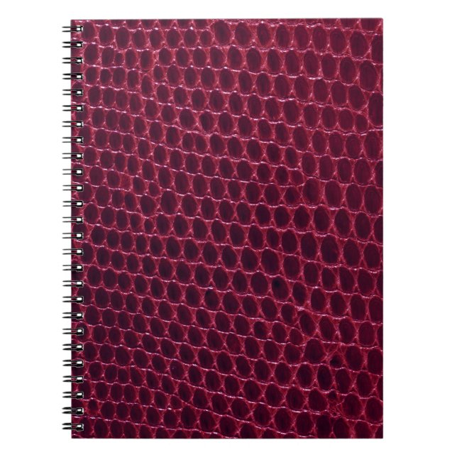 Cuaderno Piel marrón púrpura roja de la serpiente de (Frente)
