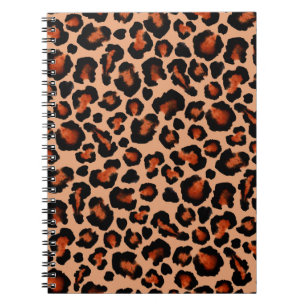 Cuaderno Pieles de leopardo, acuarela, fondo sin costuras.