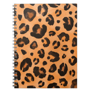 Cuaderno Pieles de leopardo, acuarela, textura sin costuras