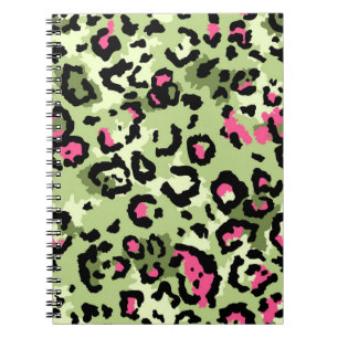 Cuaderno Pieles leopardo, patrón de moda sin costuras.