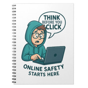 Cuaderno Piensa Antes de Hacer Clic - Conciencia de Segurid