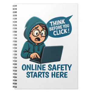 Cuaderno Piensa Antes de Hacer Clic - Conciencia de Segurid