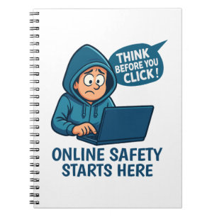 Cuaderno Piensa Antes de Hacer Clic - Conciencia de Segurid