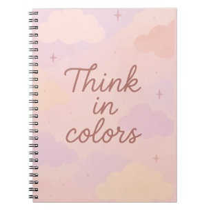 Cuaderno Piensa en Colores – Estética Pastel Motivacional 