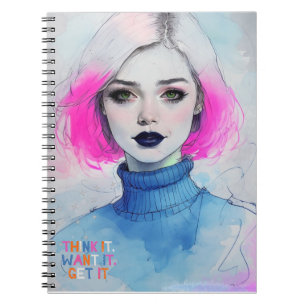 Cuaderno Piensa - Quieres - Obtén   Diario de bloc de notas
