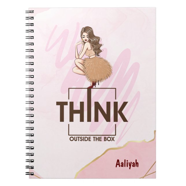 Cuaderno Piense fuera de la caja de la señora jefa (Frente)