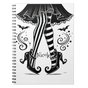 Cuaderno Piernas de Bruja Negras y Blancas Fiesta Caprichos