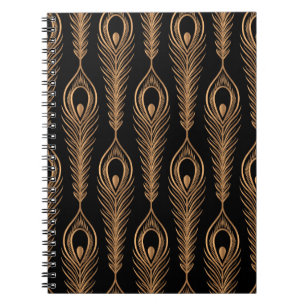 Cuaderno Pies De Pavo Real, Patrón Oriental De Lujo.