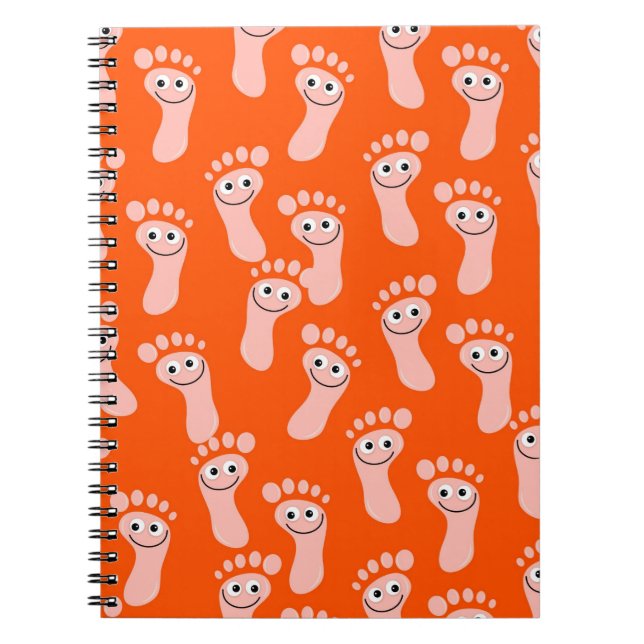 Cuaderno Pies felices de papel pintado (Frente)