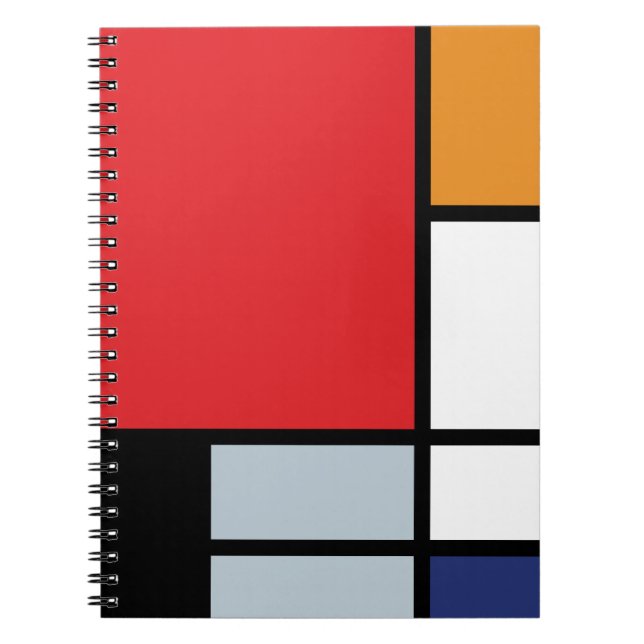 Cuaderno Piet Mondrian - Composición con gran plano rojo (Frente)