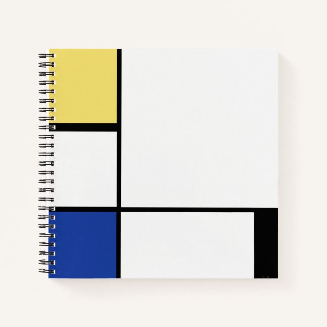 Cuaderno Piet Mondrian - Resumen geométrico de la composici (Anverso)