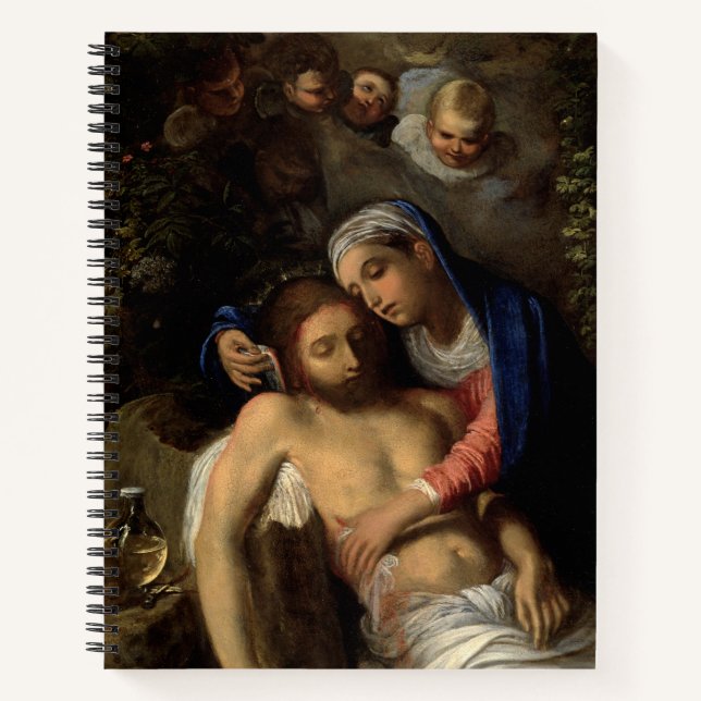 Cuaderno Pietà (María y Jesús) (por Adam Elsheimer) (Anverso)
