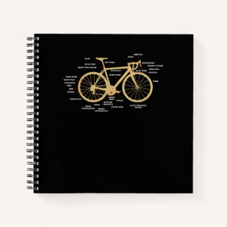 Cuaderno Piezas de ciclismo de bicicleta Anatomía de carret