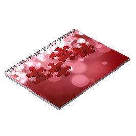 Cuaderno Piezas de rompecabezas de la escritura de amor