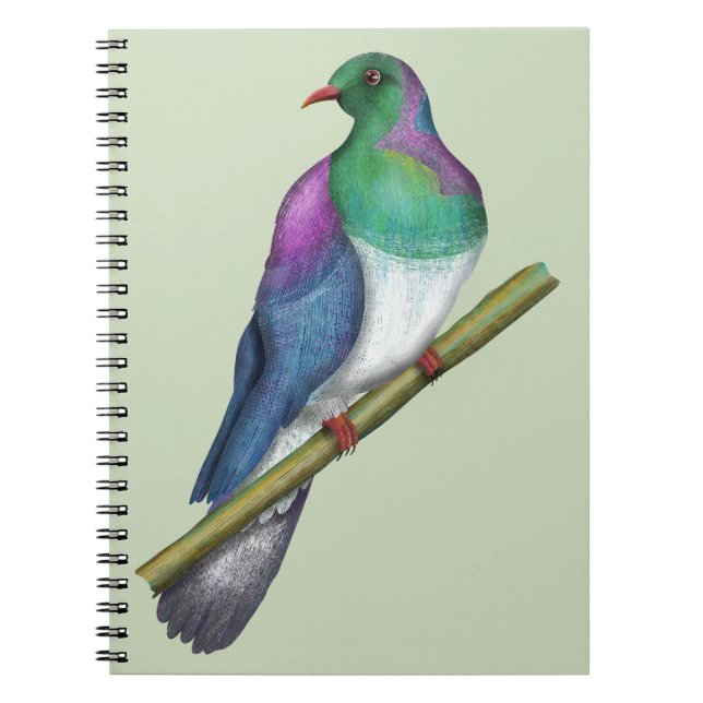 Cuaderno Pigeon de Kereru Wood (Frente)