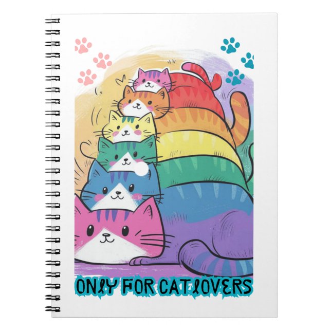 Cuaderno Pila de catalovers de gatos (Frente)