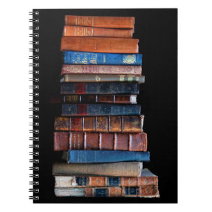Cuaderno Pila de ntage de libros antiguos