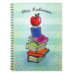 Cuaderno Pila roja de Apple para libros nombre banda turque