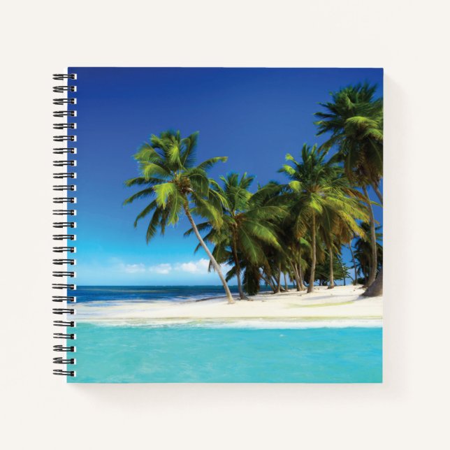 Cuaderno Pilar de tiro de playa exótica (Anverso)