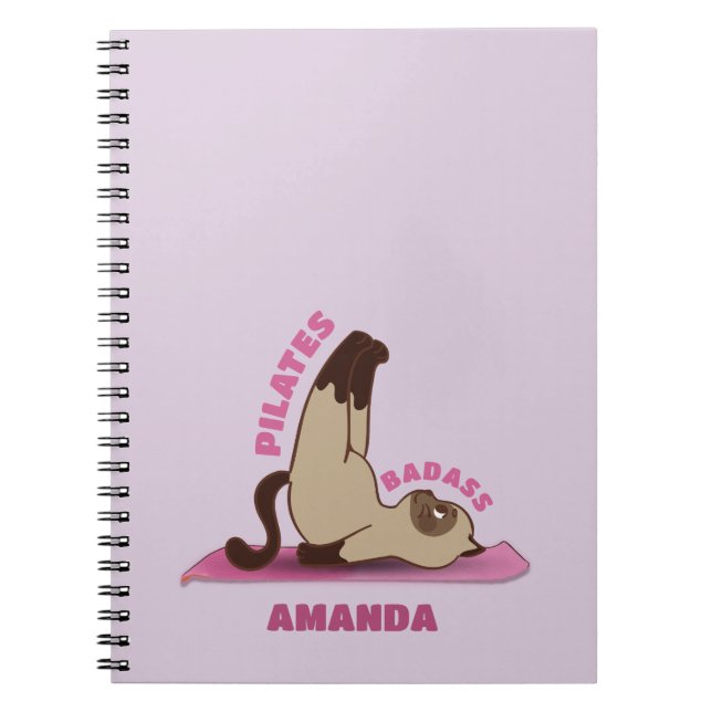 Cuaderno Pilates Badass Workout Kitty Cat Notebook (Frente)