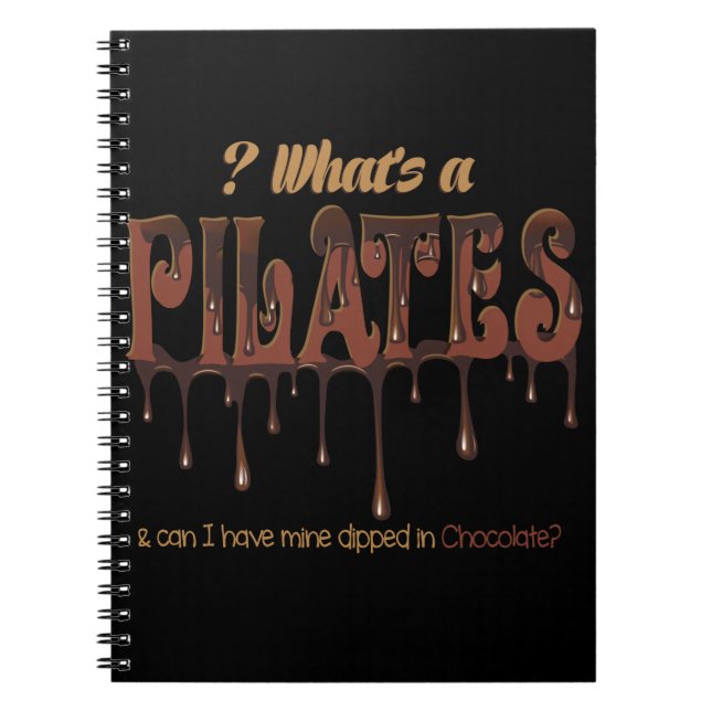 Cuaderno Pilates divertidos se cuelgan en el chocolate (Frente)