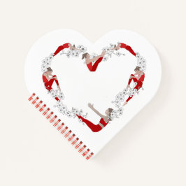 Cuaderno Pilates para el bloc de notas en espiral cardíaca