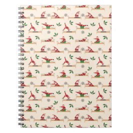Cuaderno Pilates Reformer Santa Seamless Christmas Patterns