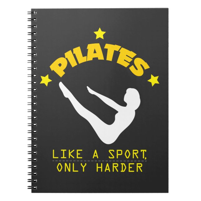 Cuaderno Pilates tiene gusto de un deporte, solamente un (Frente)