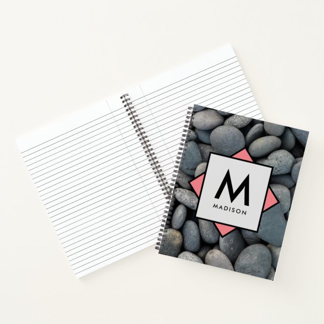 Cuaderno Pile de rock fluvial con su propio nombre y monogr (Interior)