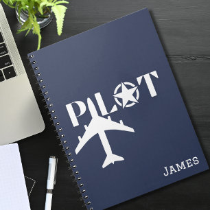 Cuaderno Piloto Avión Estrella Militar Aviación Escuela Gen