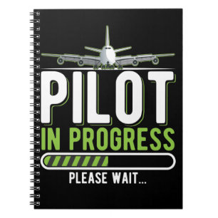 Cuaderno Piloto piloto cargando pilotos divertidos de avión