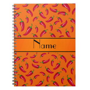 Cuaderno Pimienta de chile anaranjada conocida