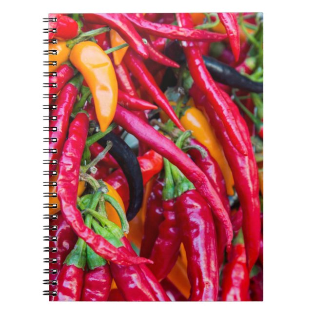 Cuaderno Pimientos De Chili Calientes En El Mercado De Los  (Frente)