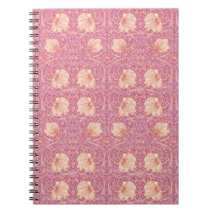 Cuaderno Pimpernel naranja rosa William Morris