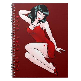 Cuaderno Pin Up Chica Journal Personalizado 50s Pinup Noteb