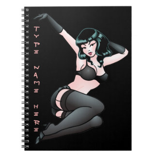 Cuaderno Pin Up Chica Journal Personalizado 50s Pinup Noteb