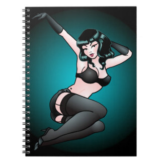 Cuaderno Pin Up Chica Journal Personalizado 50s Pinup Noteb
