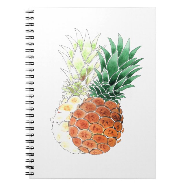 Cuaderno Piña, acuarela. (Frente)